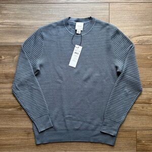 Calvin Klein | Supima Cotton Sweater in Stormy Weather Blue (Small)